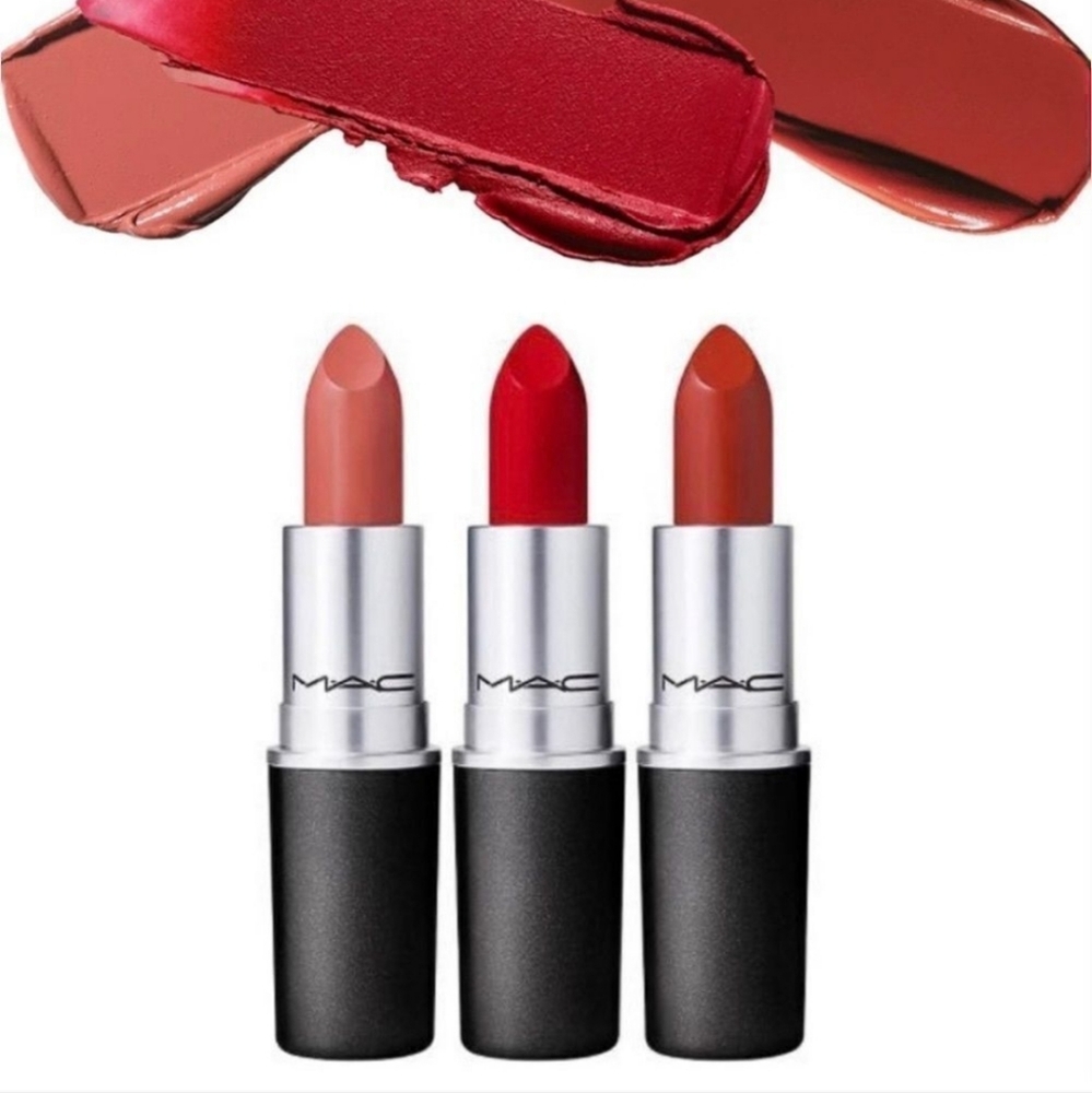 NEW MAC Cosmetics Travel Exclusive Dangerous Reds Lipstick Trio Set